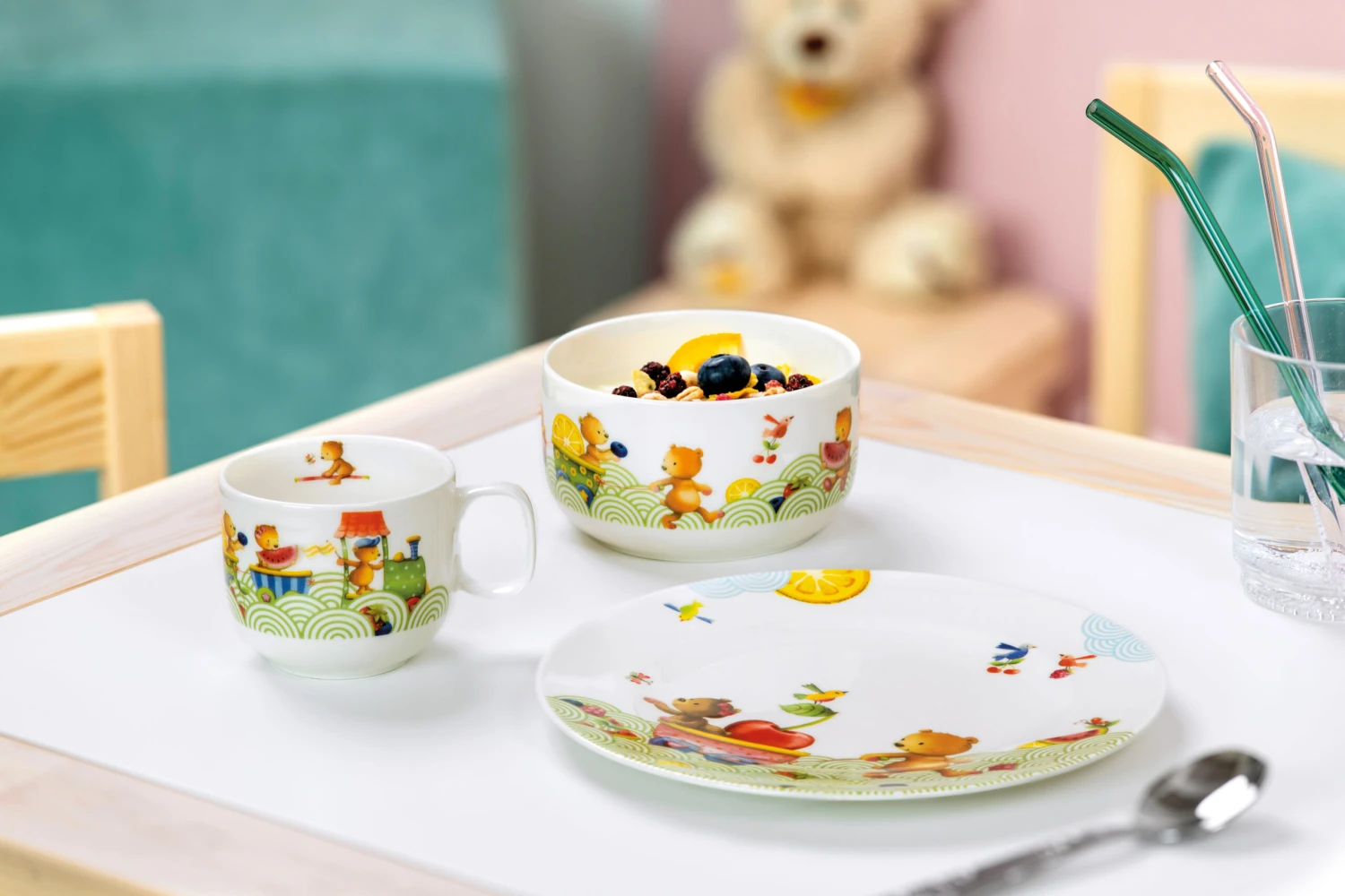 Villeroy & Boch Hungry As A Bear Kinderservies 4 Villeroy & Boch Hungry As A Bear Kinderservies - Afbeelding 4